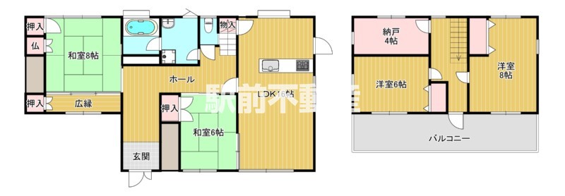 左1階/右2階